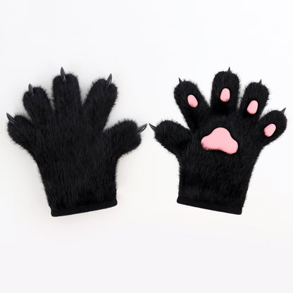Handmade Cat's Paw Gloves Plush Meat Pad Cat Palm Props — detail