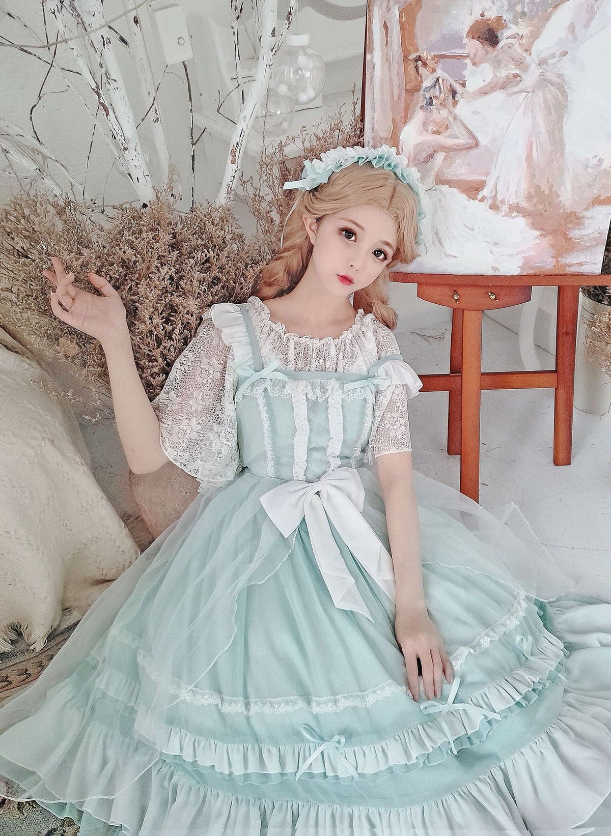 Lolita sweet camisole dress — back view