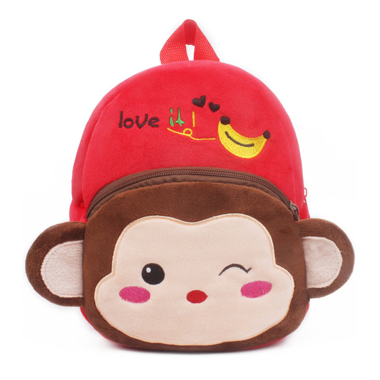 Children's Schoolbag Plush Toy Backpack — side view