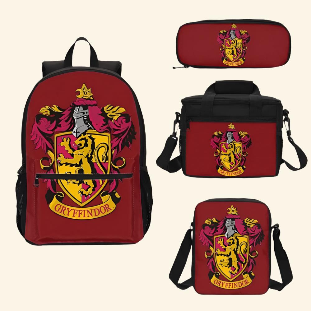Four-piece School Backpack — back view