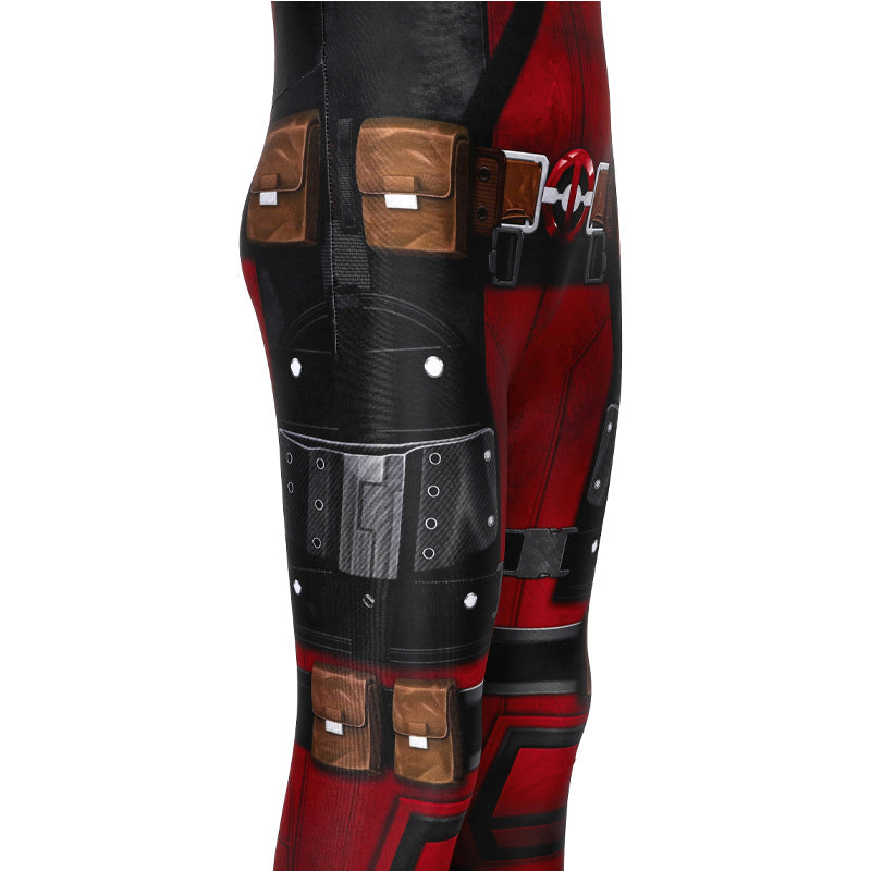 Deadpool Wade Wilson Kids Jumpsuit Cosplay Costume — back view