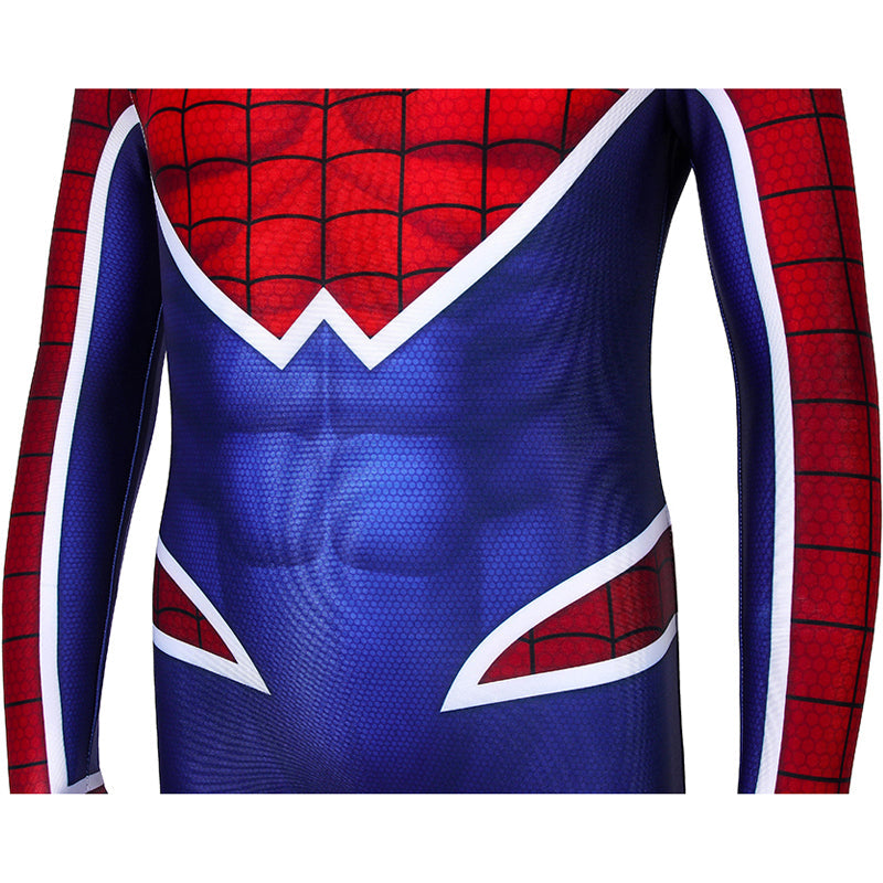Spider-Man PS4 Spider-Punk Suit Kids Jumpsuit Cosplay Costumes — side view
