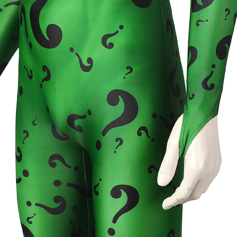 Batman Forever The Riddler Jumpsuit Cosplay Costume — side view
