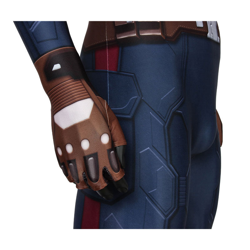 Captain America Winter Soldier Steve Rogers Cosplay Costume — back view