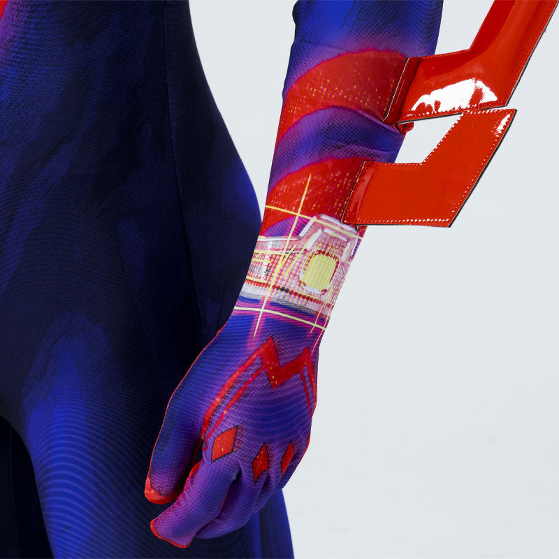 Spider-Verse Spider-Man 2099 Miguel O'Hara Cosplay Costume — side view