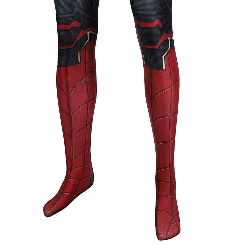 Spider-Man 3 No Way Home Peter Parker Jumpsuit Cosplay Costumes with Headgear — back view