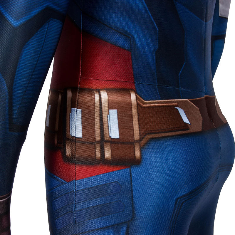 Avengers: Age of Ultron Captain America Kids Jumpsuit Cosplay Costumes — back view