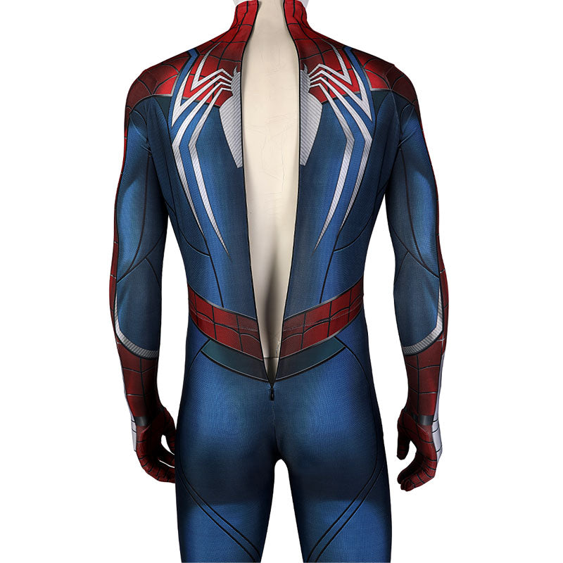 Spider-Man PS5 Peter Parker Jumpsuit Cosplay with Headgear — side view