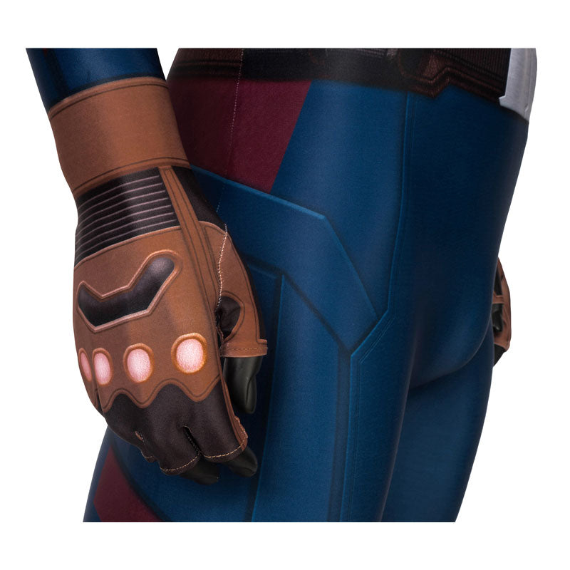 Avengers Endgame Captain America Jumpsuit Cosplay Costume — back view