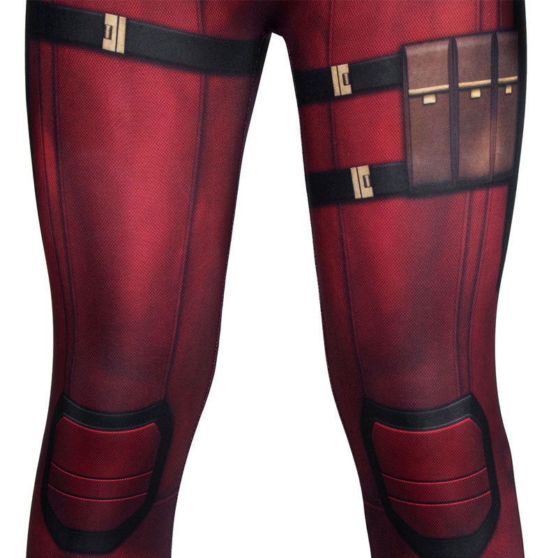 Deadpool 3 Wade Wilson Kids Jumpsuit Cosplay Costume — side view