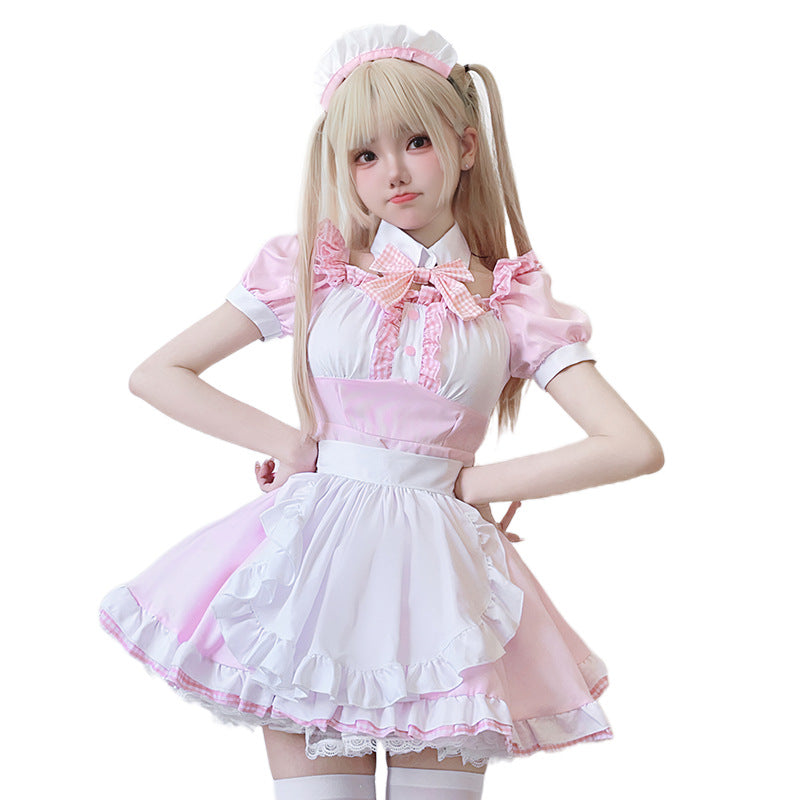 Japanese Anime Maid Costume Cute Maid Ware Soft Girl Cosplay Cat Lolita — back view