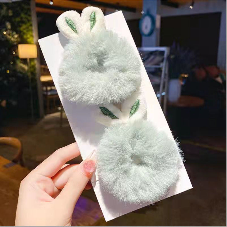Hair Rope Simple New Bunny Ears Plush Hair | Magic Stories