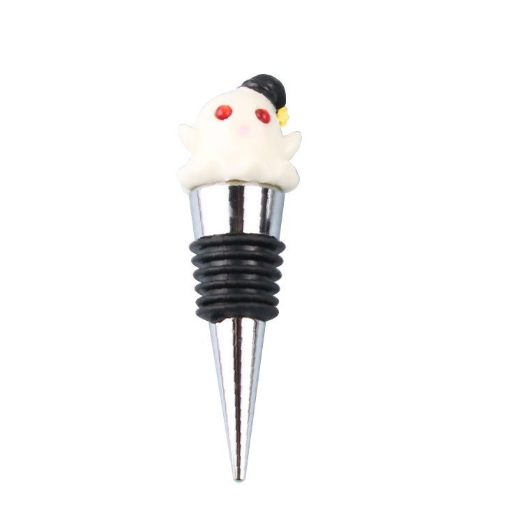 Halloween Resin Wine Bottle Stopper — back view