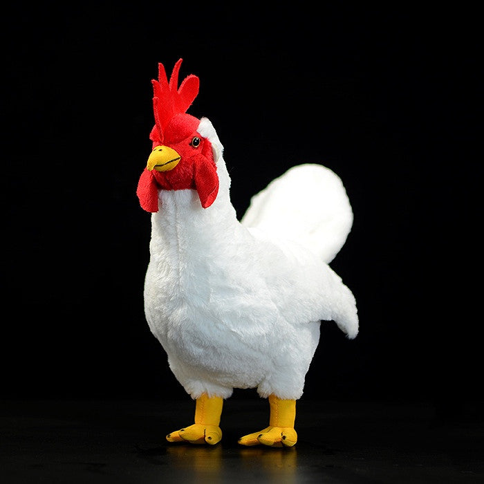 Cute Simulation White Rooster Plush Toy Doll | Magic Stories