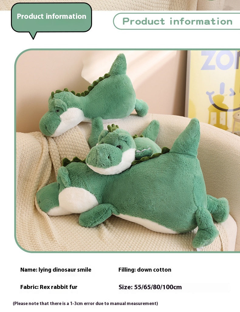 Lying Dinosaur Smiling Child Sleeping | Magic Stories