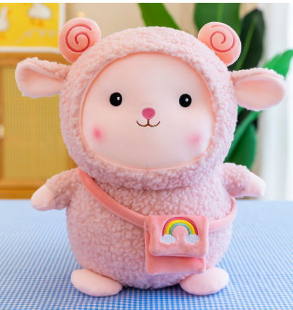 Backpack Lamb Doll Plush Toy — scale reference
