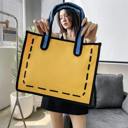 Cartoon Anime Girl Canvas Bag — packaging