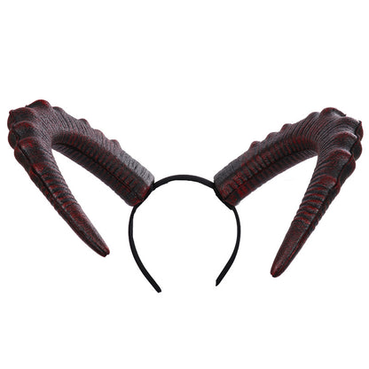 Party Decoration Devil Horns Headdress Ghost Festival Ball Head — side view