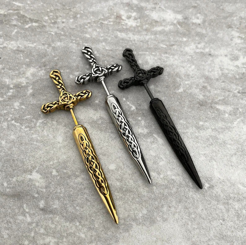 Women's Gothic Retro Sword Stud Earrings | Magic Stories