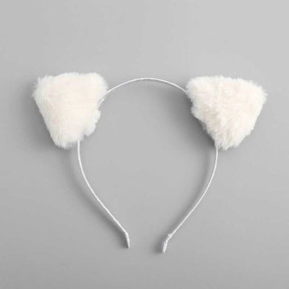 Cute Plush Bells Fox Cat Ears Headband — side view
