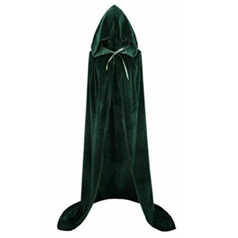 Halloween Hooded Velvet Cloak Robe Medieval | Magic Stories