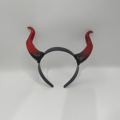 Personalized Halloween Devil Horn Head Buckle Headband — detail