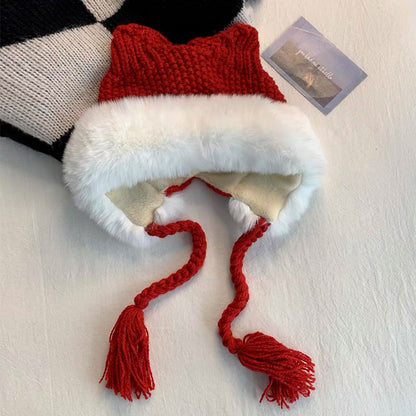 Cute Cat Ears Plush Knitted Hat | Magic Stories