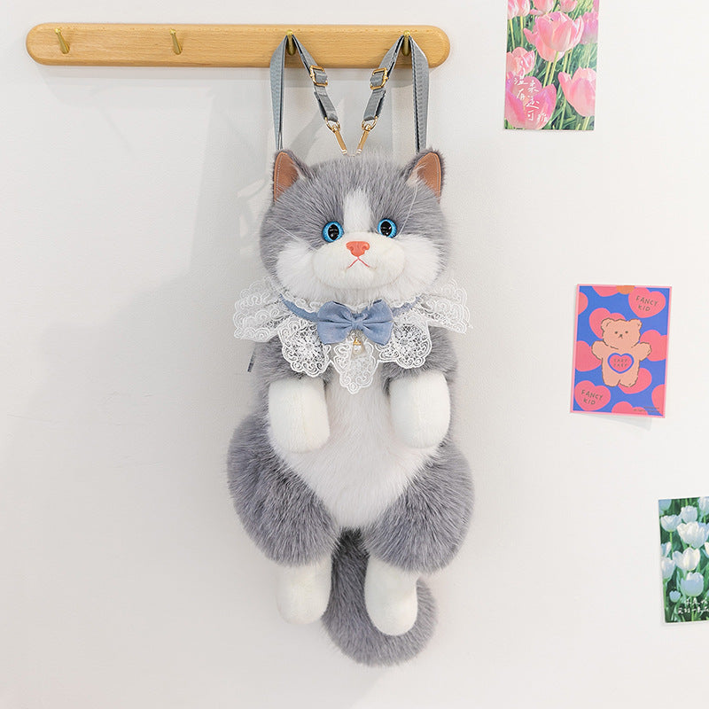 Cute Cat Backpack Plush Doll Bag | Magic Stories