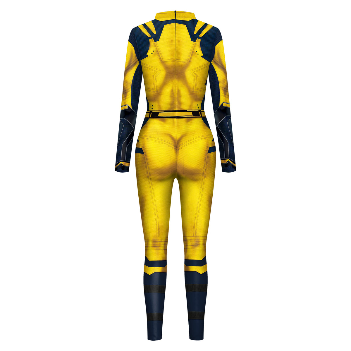 Foreign Trade Explosions Halloween Movie Cos Clothing Wolverine Costume Play Clothing Printed Jumpsuit — back view