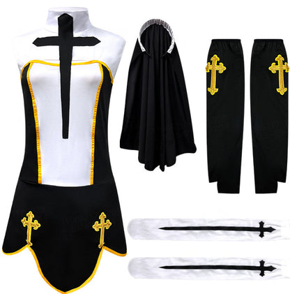 Halloween Nun Costume For Cosplay Black | Magic Stories