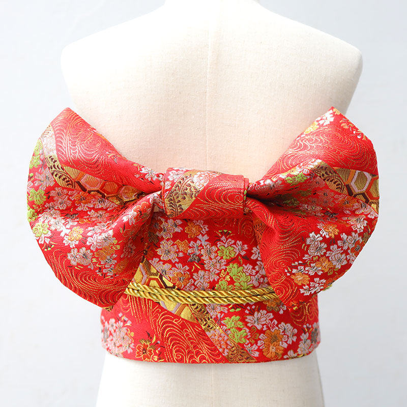 Sakura Girls Japanese Kimono Yukata Belt — scale reference