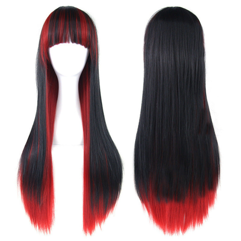 Colorful Cosplay Wig For Dance Parties — in use