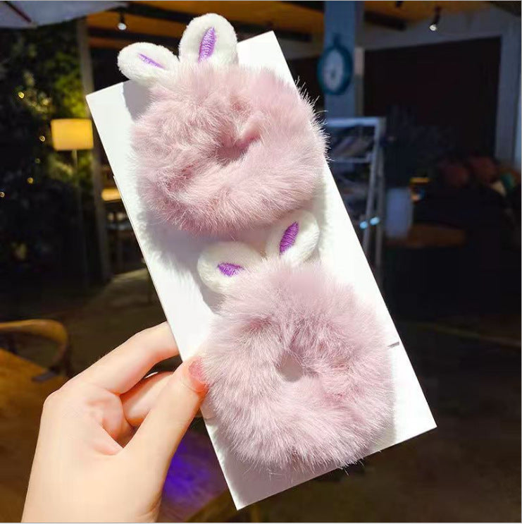 Hair Rope Simple New Bunny Ears Plush Hair | Magic Stories