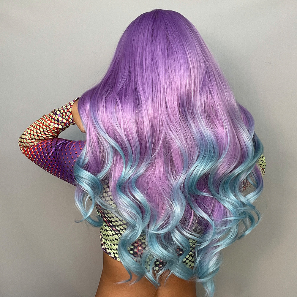 Cosplay Colored Wig With Long Curly Bangs | Magic Stories