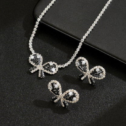 Women Black Butterfly Cubic Zirconia 2 Pcs | Magic Stories