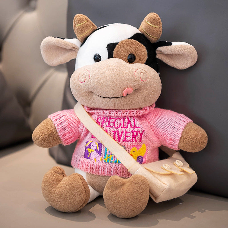 Cute Cow Doll Plush Toys Mascot — scale reference