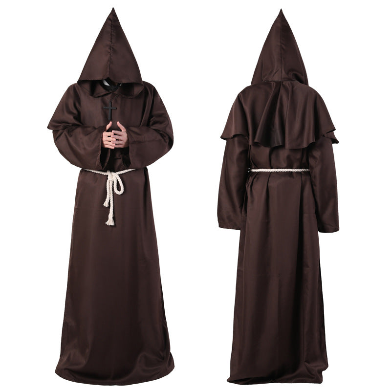 Halloween Costume Medieval Friar Wizard Costume — packaging