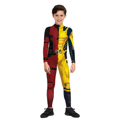 Foreign Trade Explosions Halloween Movie Cos Clothing Wolverine Costume Play Clothing Printed Jumpsuit — packaging