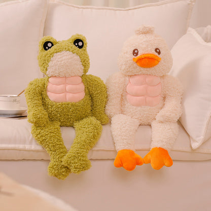 Cute Funny Muscle Frog Doll Plush Toys | Magic Stories