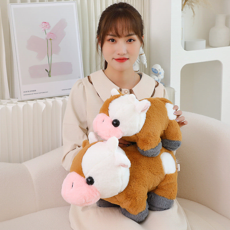 Cute Ranch Cow Doll Plush Toys — in use