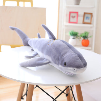 Simulation Children's Shark Plush Toy — back view