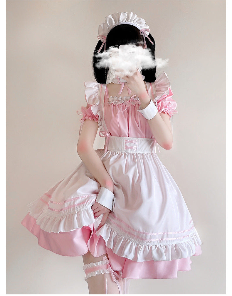 Red Make Your Cat Maid Costume Lolita Maid Dress — scale reference