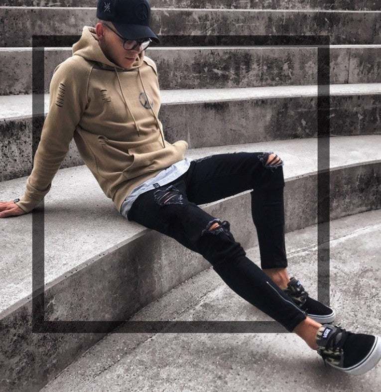 Streetwear Ripped Jeans — side view