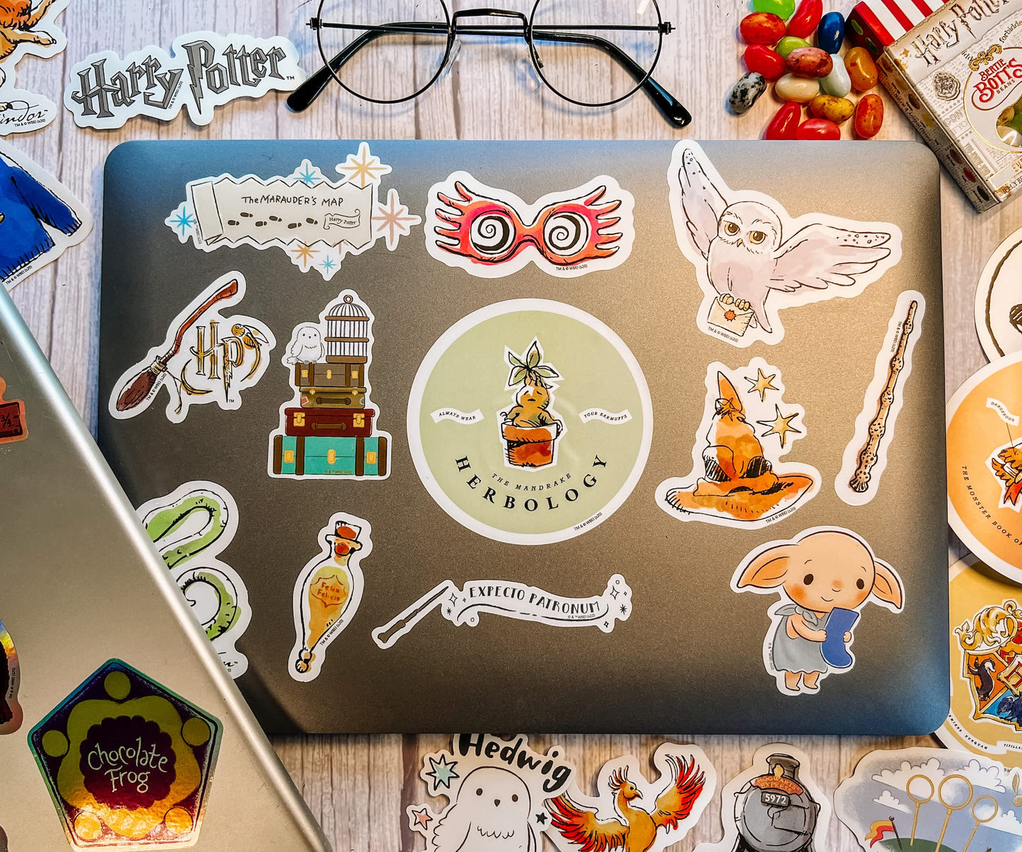 Harry Potter Vinyl Stickers | Set of 60 Stickers | Waterproof and UV Resistant | Great for All Your Gadgets