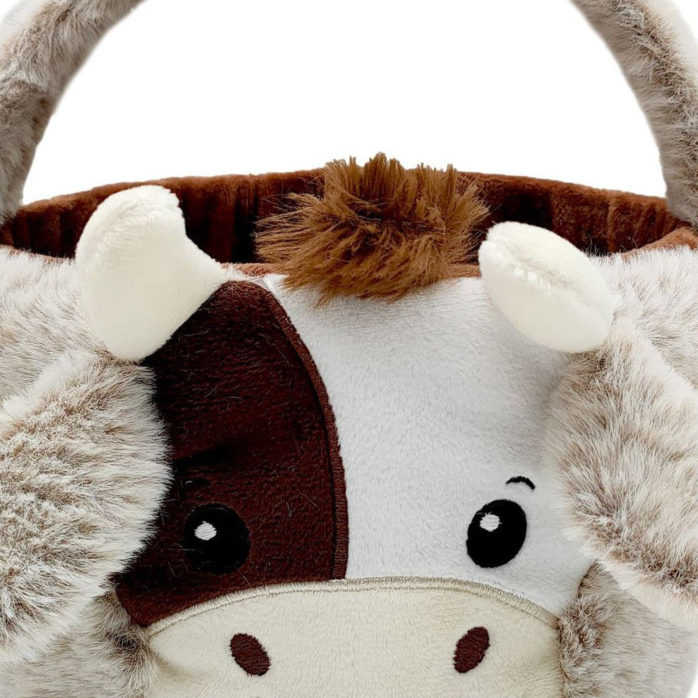New Plush Toy Cow Basket — detail