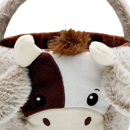 New Plush Toy Cow Basket — detail
