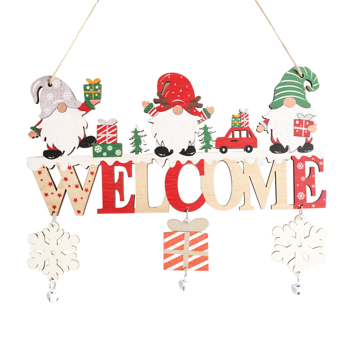 Christmas Wooden Pendant Creative Wooden Ornaments — in use