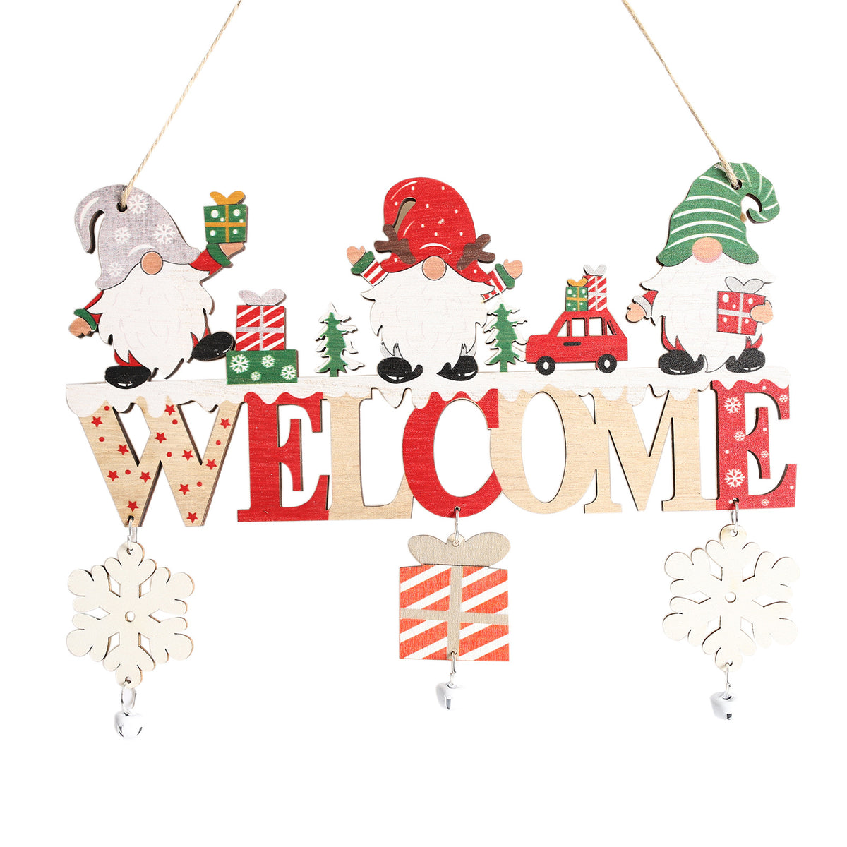 Christmas Wooden Pendant Creative Wooden Ornaments — in use