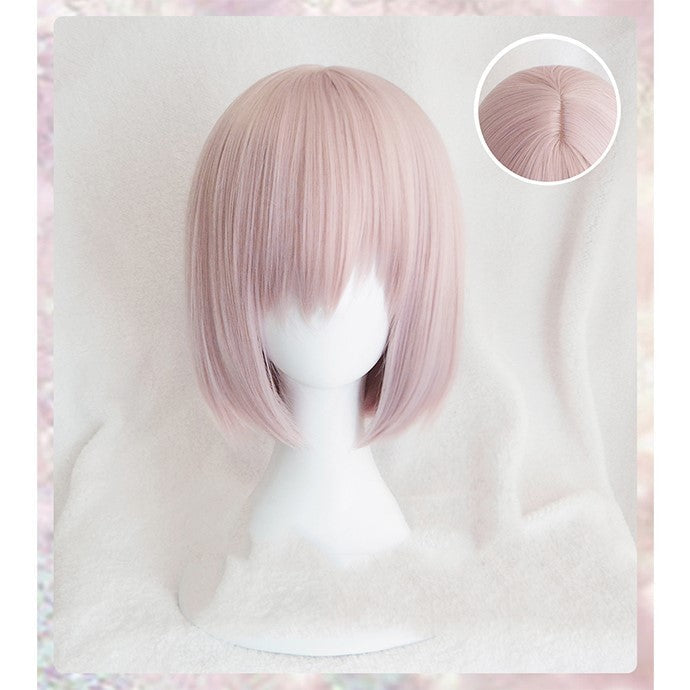 Fate/Grand Order Fan 3-Pack — Mash Kyrielight Wig + Caster Wig + Solomon Figure