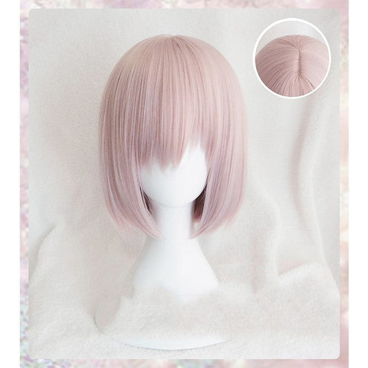 Fate/Grand Order Fan 3-Pack — Mash Kyrielight Wig + Caster Wig + Solomon Figure